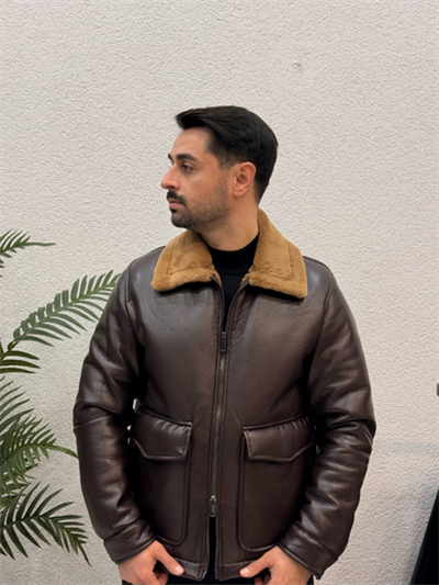KAHVE PREMİUM KALIN KÜRKLÜ MONT ÇİFT FERMUARLI