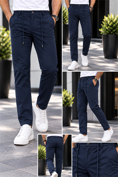 Mikro Kumaş Full Likralı Erkek Jogger Pantolon-Laci