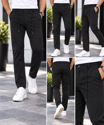 Mikro Kumaş Full Likralı Erkek Jogger Pantolon-Siyah