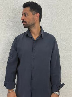 Modal Kumaş Gömlek - Lacivert