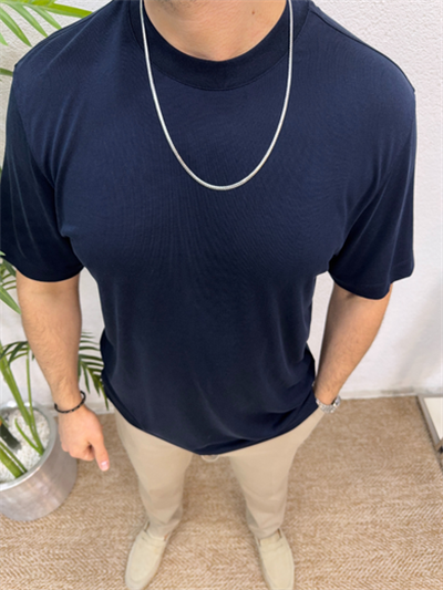 Modal Kumaş Premium Tshirt-Lacivert