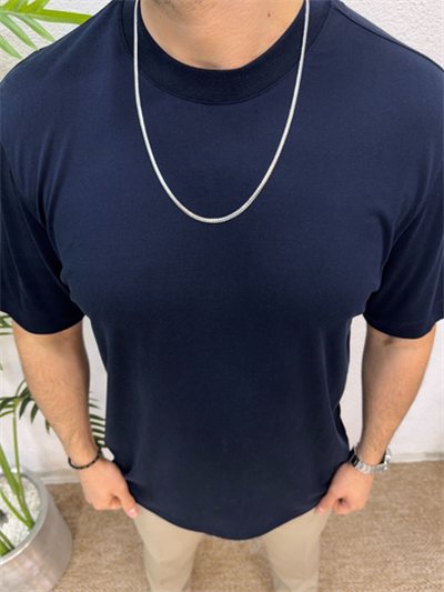 Modal Kumaş Premium Tshirt-Lacivert