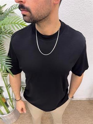 Modal Kumaş Premium Tshirt-Siyah