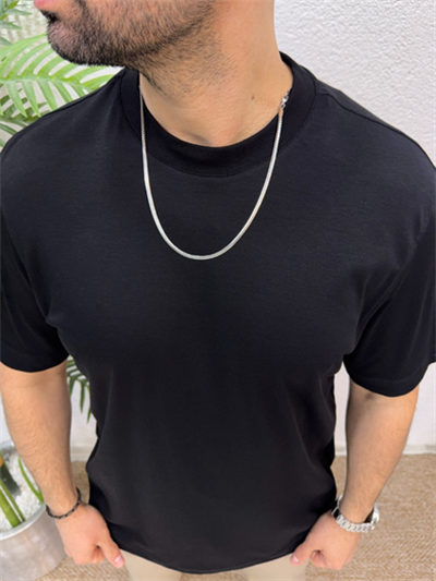 Modal Kumaş Premium Tshirt-Siyah