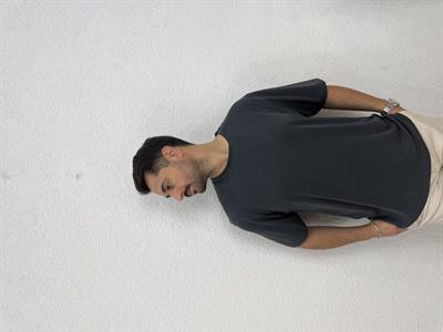 Modal Kumaş Rahat Kesim T-shirt - Siyah