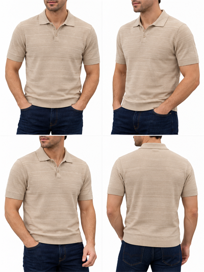 Örme Triko Tshirt-Krem