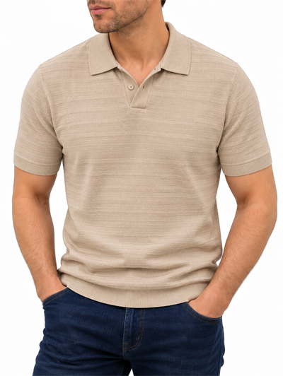 Örme Triko Tshirt-Krem