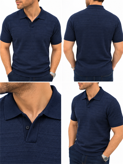 Örme Triko Tshirt-Lacivert