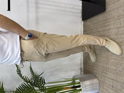 Paraşüt Kumaş Pantolon - Krem