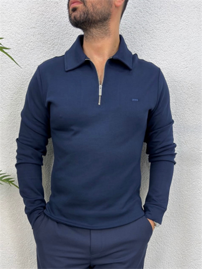 Premium Polo Yaka Sweatshirt -Laci