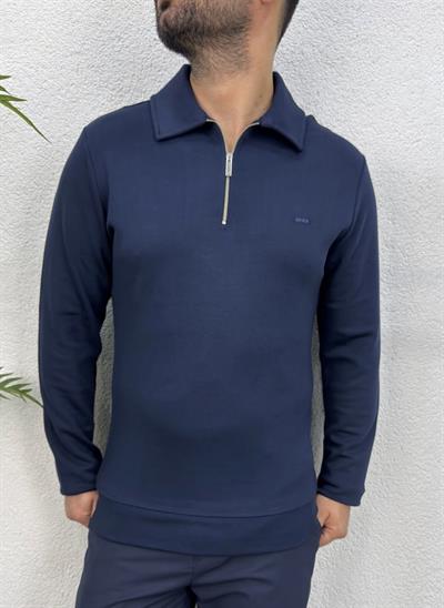 Premium Polo Yaka Sweatshirt -Laci
