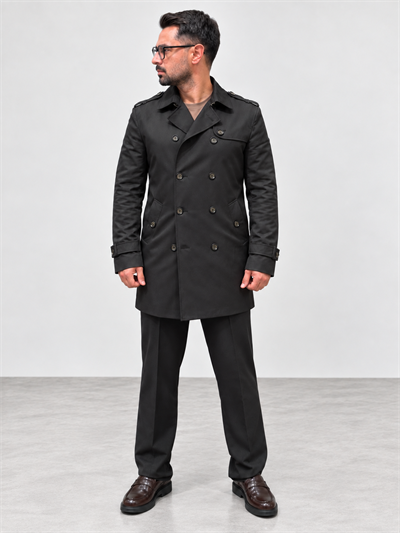 Premium Trenckot-Siyah