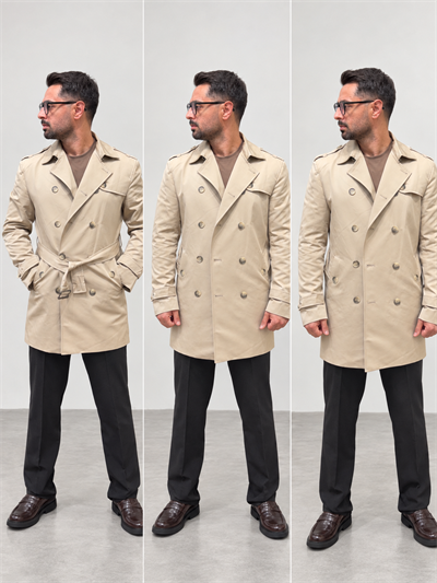 Premium Trenckot-Bej