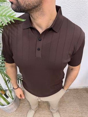 Rayon Triko T-Shirt -Kahve