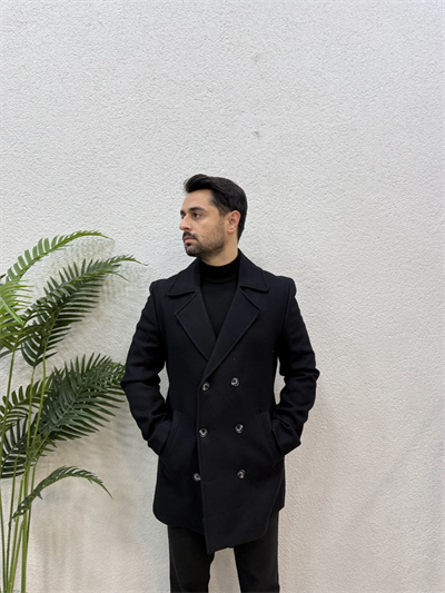 SİYAH KRUVAZE PALTO