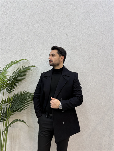 SİYAH KRUVAZE PALTO