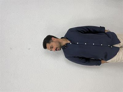 Tensel Kumaş Rahat Kesim Gömlek - Lacivert