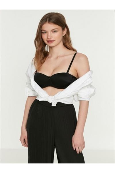  STRAPLEZ DESTEKLİ DÜZ SİYAH SÜTYEN
