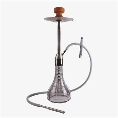 Gümüş Master Puff Aynalı Şişeli Nargile Takımı