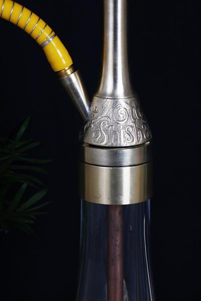 Master Puff Sarı Bakır Borulu Nargile Takımı