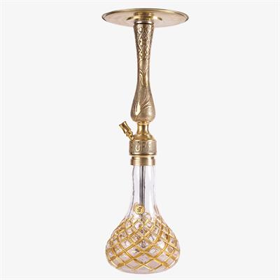 Tulip Puff Altın Kesme Şişeli Nargile Takımı