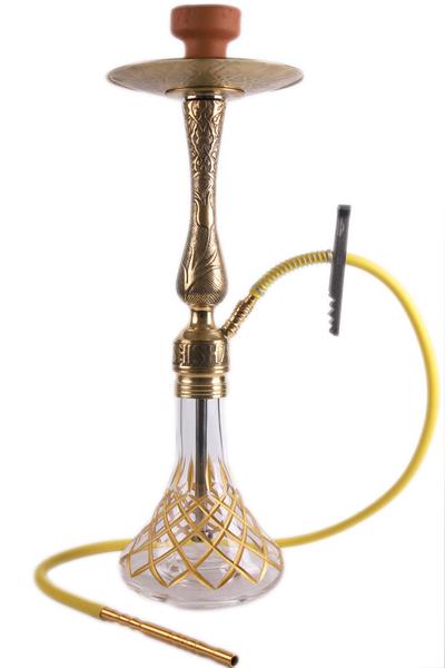 Tulip Puff Altın Kesme Şişeli Nargile Takımı