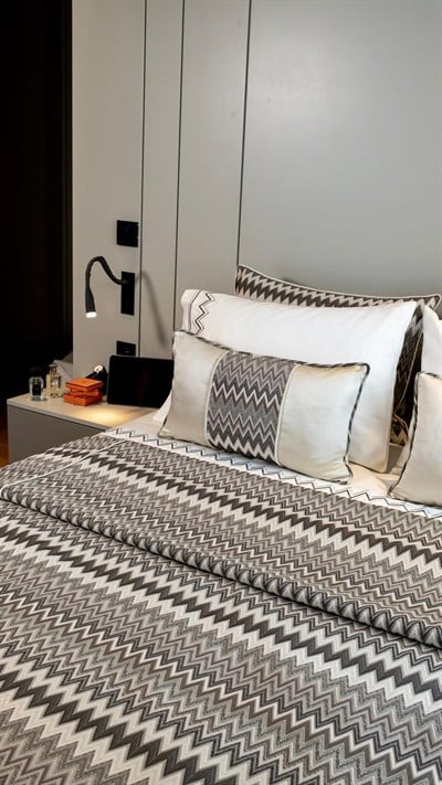 Missoni Model Antrasit Yatak Örtüsü