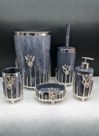 Akrilik Metal Çubuk Model Banyo Seti – Gümüş Kromaj | Yüksek Kalite, Lüks ve Dayanıklı Tasarım