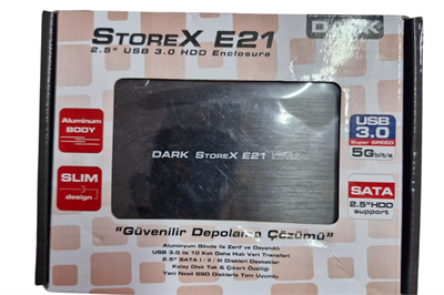 DARK Storex E21 2.5'' USB 3.0 Harici HDD / SSD Disk Kutusu – Yüksek Hızlı