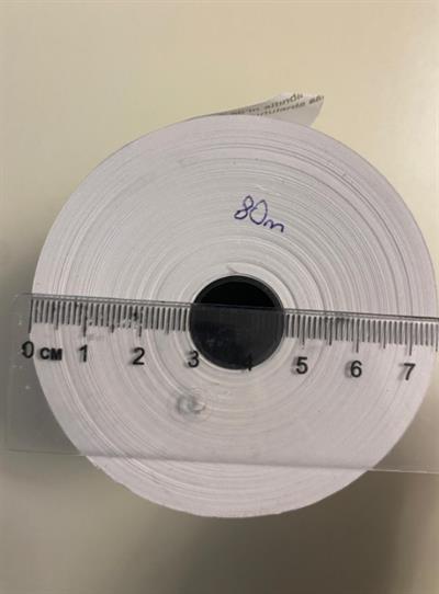 Kasa Yazıcı Rulosu 80 Metre – 78x75mm (Çap 76mm) | Termal Kağıt, Yüksek Kalite, Uzun Ömürlü Baskı