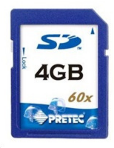 Pretec SD Kart 4 GB 60X | Dijital Fotoğraf Makinesi & Kamera Uyumlu