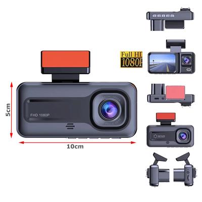 Araç İçi FullHD 3 Kameralı A98 170° Derece Açılı Yol Takip, İç Mekan ve Arka Kamera Kayıt