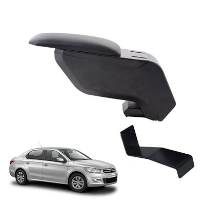 Citroen C-Elysee 2019 Delmesiz Çelik Ayaklı Siyah Kolçak Kol Dayama