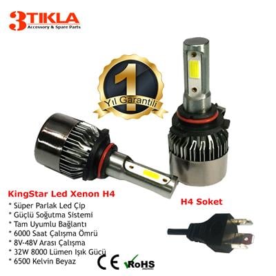 Citroen Saxo H4 Far Beyaz Led Xenon Şimşek Etkili 8000 Lümen