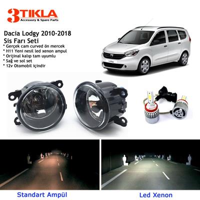 Dacia Lodgy Beyaz Led Xenon Sis Farı Seti
