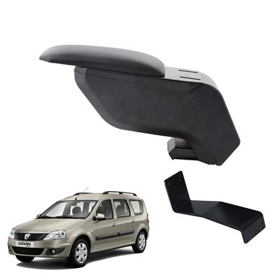 Dacia Logan MCV 2005 Delmesiz Çelik Ayaklı Siyah Kolçak Kol Dayama