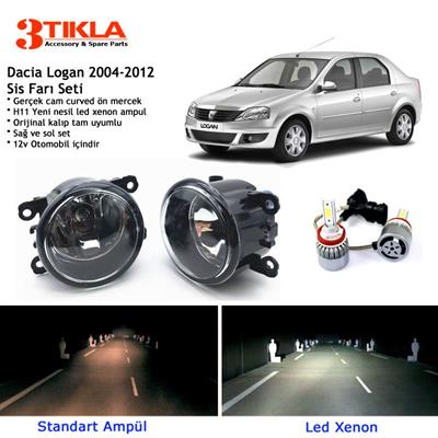 Dacia Logan Sedan 2004-2012 Beyaz Led Xenon Sis Farı Seti