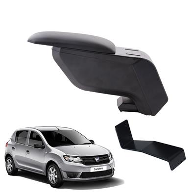 Dacia Sandero 2015 Delmesiz Çelik Ayaklı Siyah Kolçak Kol Dayama