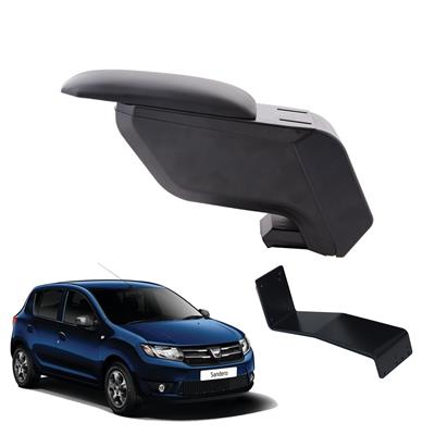 Dacia Sandero 2017 Delmesiz Çelik Ayaklı Siyah Kolçak Kol Dayama