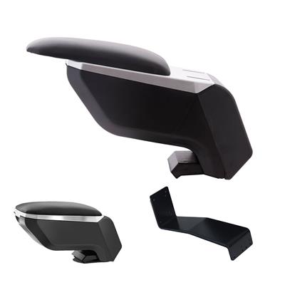 Dacia Sandero Stepway 2008-2012 Delmesiz Çelik Ayaklı Gri-Siyah Kolçak Kol Dayama