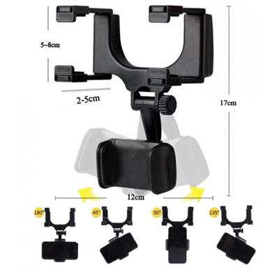 Dikiz Aynasına Takılan Telefon Tutucu 360 Derece 4 Kıskaçlı Model