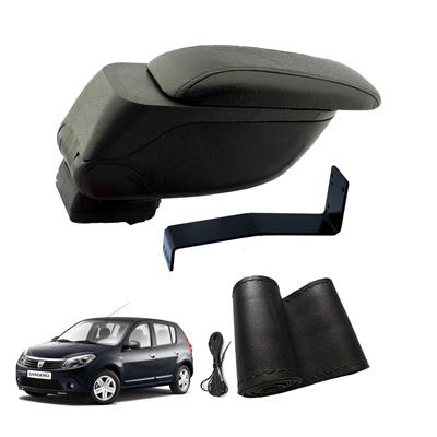 Eko Set Dacia Sandero 2008 Geniş Hacimli  Delmesiz Çelik Ayaklı  Kolçak ve Direksiyon Kılıfı