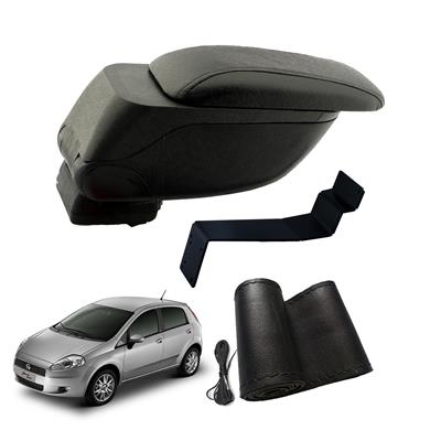 Eko Set Fiat Grande Punto 2008 Geniş Hacimli  Delmesiz Çelik Ayaklı  Kolçak ve Direksiyon Kılıfı