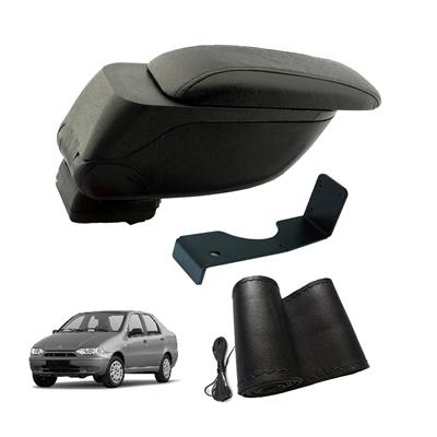 Eko Set Fiat Siena 2000 Geniş Hacimli  Delmesiz Çelik Ayaklı  Kolçak ve Direksiyon Kılıfı