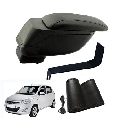 Eko Set Hyundai i10 2008 Geniş Hacimli  Delmesiz Çelik Ayaklı  Kolçak ve Direksiyon Kılıfı