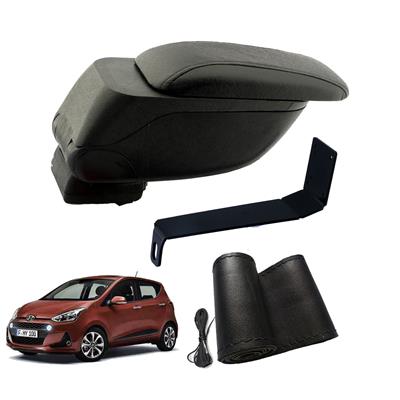 Eko Set Hyundai i10 2014 Geniş Hacimli  Delmesiz Çelik Ayaklı  Kolçak ve Direksiyon Kılıfı