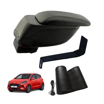 Eko Set Hyundai i10 2020 Geniş Hacimli  Delmesiz Çelik Ayaklı  Kolçak ve Direksiyon Kılıfı