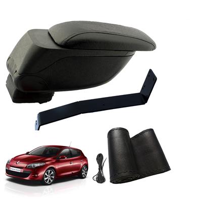 Eko Set Renault Megane III 2011 Geniş Hacimli  Delmesiz Çelik Ayaklı  Kolçak ve Direksiyon Kılıfı