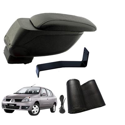 Eko Set Renault Symbol 2003 Geniş Hacimli  Delmesiz Çelik Ayaklı  Kolçak ve Direksiyon Kılıfı