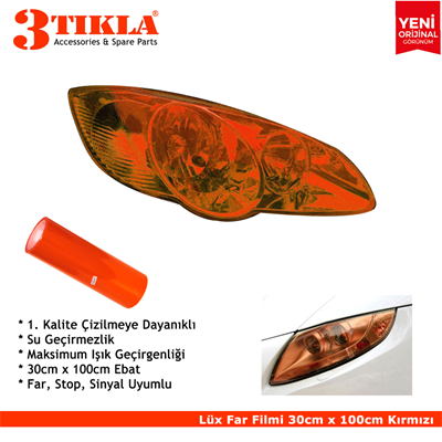 Far, Stop, Sinyal Kaplama Filmi 30cm Kırmızı